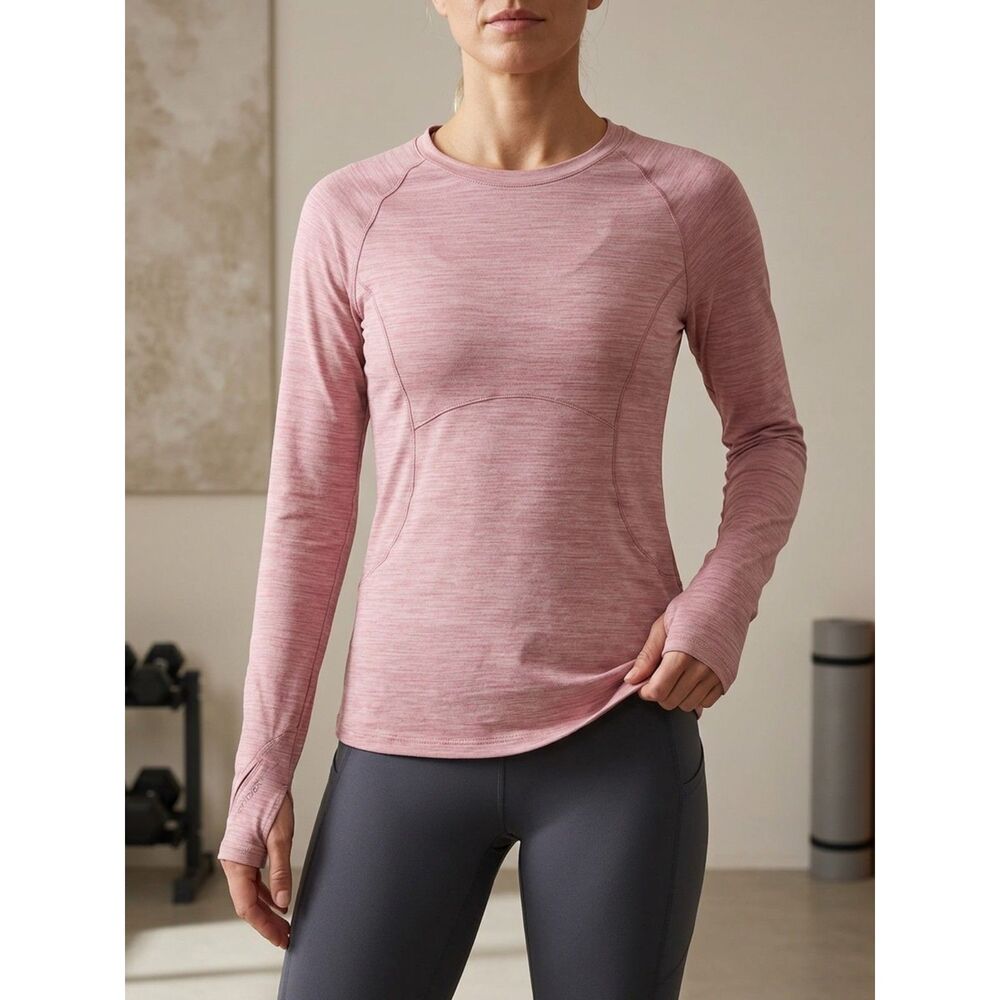 Spyder Active Womens Pink Long Sleeve Base Layer Top, Medium EUC